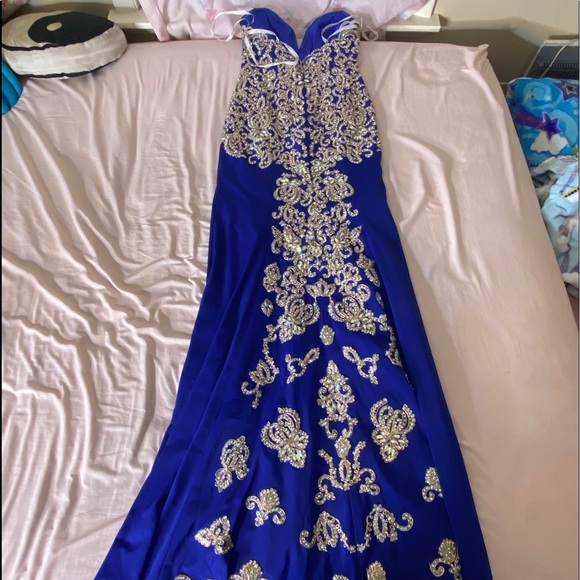 Royal Blue Prom Dress - Picture 2 of 6